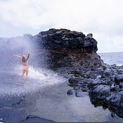 woman on rocks